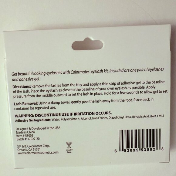 Colormates Eyelash Kit Diva 53002 False Lashes with Adhesive Glue Lightweight Na - Picture 10 of 13